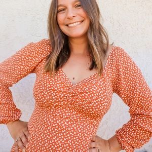 Orange and White Long Sleeve Dress | Nordstrom Rack